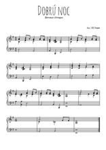 Téléchargez l'arrangement pour piano de la partition de Traditionnel-Dobru-noc en PDF